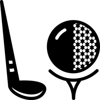 sólido icono para golf vector