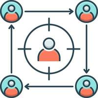 color icon for focus groups vector