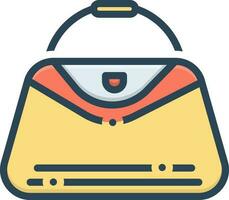 color icon for handbags vector