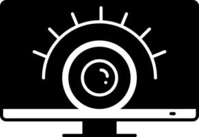 sólido icono para vigilancia servicios vector