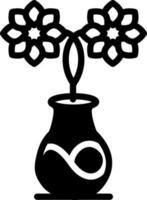 solid icon for vases vector