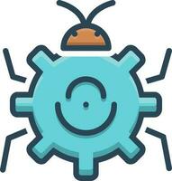 color icon for bug fixing vector