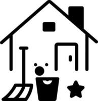 solid icon for home deep cleaning vector