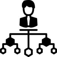 solid icon for company structure vector