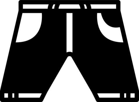 solid icon for shorts vector