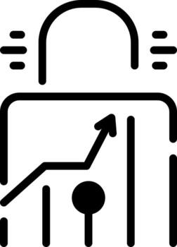 solid icon for chart security vector
