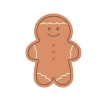 chocolate sweet food. Ginger bread man. simple vector illustration.