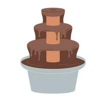 chocolate sweet Fountain. simple vector illustration.