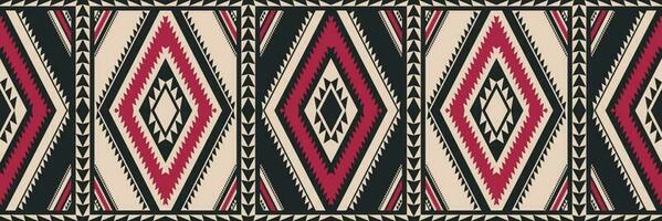 étnico Sur oeste Clásico modelo. étnico geométrico cuadrado rombo vistoso Clásico sin costura modelo. azteca kilim modelo utilizar para alfombra, alfombra, tapiz, estera, corredor o frontera decorativo elemento. vector