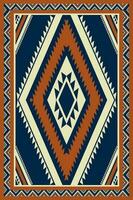 Aztec Navajo area rug geometric pattern. Aztec Navajo geometric pattern vintage color home decoration style. Ethnic southwest pattern use for carpet, rug, tapestry, mat, wall art ornament, etc. vector