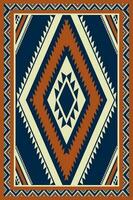 Aztec Navajo area rug geometric pattern. Aztec Navajo geometric pattern vintage color home decoration style. Ethnic southwest pattern use for carpet, rug, tapestry, mat, wall art ornament, etc. vector