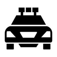 Police Car Vector Glyph Icon Design