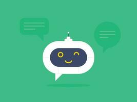 chatbot hablando ai conversacion vector ilustración