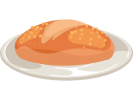 fresh bread in dish png
