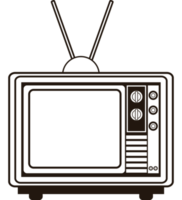 arte pop monocromo de televisión png