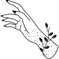 hand surreal astrology style png