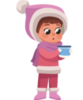 kleines Mädchen im Winterkleid png