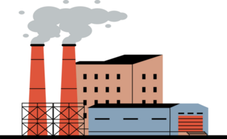 industrie fabriek met twee schoorstenen png