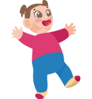 weinig meisje baby wandelen png