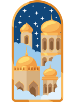 torres de mezquita musulmana en marco png