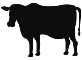 silueta de vaca animal de granja png