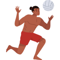 athletic male volleyball player png