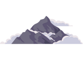 montaña gris con nubes png