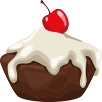 sweet cupcake with berry png