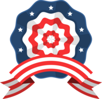Estados Unidos bandera en emblema png