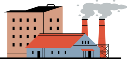 industry plant with chimneys png