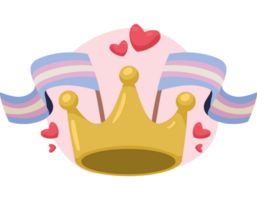 bigender flags and crown png