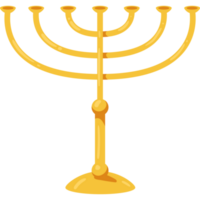 candelabro judaico dourado png