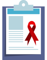 AIDS day ribbon in clipboard png