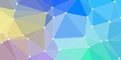 abstract colorful background with triangles and connected dots vector