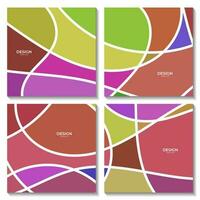 set of abstract mosaic colorful background. vector illustration.