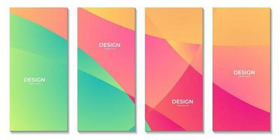 set of brochures with modern abstract colorful background vector