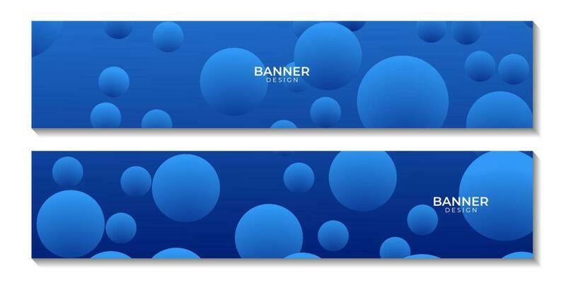 social media banner template with abstract geometric blue water colorful background with circle shape