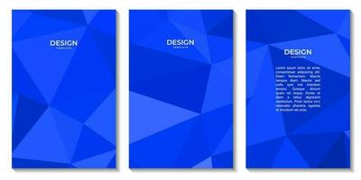 set of flyers. abstract geometric background with triangles for business vector