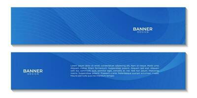 set of banners. blue wave gradient background for business. vector