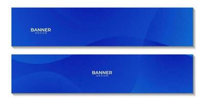 set of banners with blue wave background for business vector