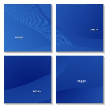 conjunto de resumen azul ola degradado antecedentes vector