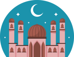 muslim mosque with moon png