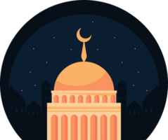 muslim mosque tower with moon png