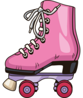 pink skate pop art style png