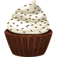 cupcake doce com gotas de chocolate png