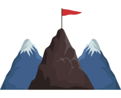 peaks with success flag png