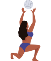 afro female volleyball player png