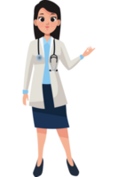 Doctora con estetoscopio png