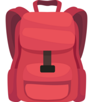 equipamento de mochila escolar vermelha png