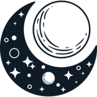 mezzaluna Luna surreale astrologia png